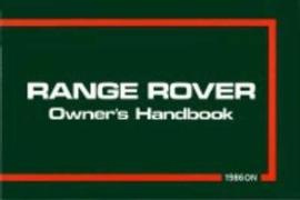 Range Rover Owner Hndbk 1986+