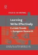 Learning to Write Effectively: Current Trends in European Research