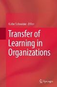 Transfer of Learning in Organizations