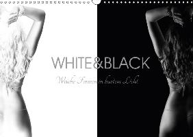 White and Black - Weibliche Formen in hartem Licht (Wandkalender 2017 DIN A3 quer)