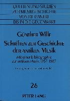 Schriften zur Geschichte der antiken Musik