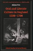 Oral and Literate Culture in England, 1500-1700