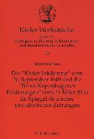 Die «Kieler Erklärung» vom 26. September 1949 und die «Bonn-Kopenhagener Erklärungen» vom 29. März 1955 im Spiegel deutscher und dänischer Zeitungen