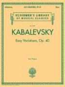 Easy Variations, Op. 40: Schirmer Library of Classics Volume 2059