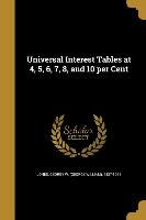 Universal Interest Tables at 4, 5, 6, 7, 8, and 10 per Cent