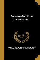 SUPPLEMENTARY NOTES