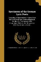 SPECIMENS OF THE GERMAN LYRIC