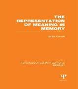 The Representation of Meaning in Memory (PLE