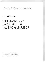 Hethitische Texte in Transkription KUB 56 und KUB 57
