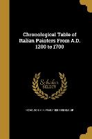 Chronological Table of Italian Painters From A.D. 1200 to 1700