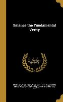 BALANCE THE FUNDAMENTAL VERITY