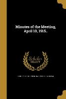 MINUTES OF THE MEETING APRIL 1