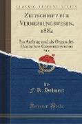 Zeitschrift für Vermessungswesen, 1882, Vol. 11