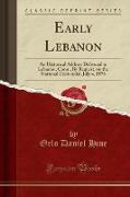 Early Lebanon