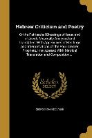 HEBREW CRITICISM & POETRY