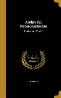 GER-ARCHIV FUR NATURGESCHICHTE