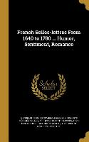 FRENCH BELLES-LETTRES FROM 164