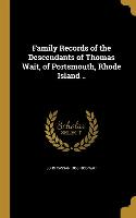 FAMILY RECORDS OF THE DESCENDA