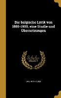 GER-BELGISCHE LYRIK VON 1880-1