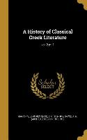 HIST OF CLASSICAL GREEK LITERA