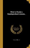 HT STUDY A SUNDAYSCHOOL LESSON