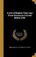 LIST OF ENGLISH TALES & PROSE