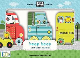 Green Start Wooden Toys Mix & Match Stackers: Beep Beep