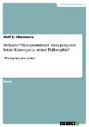 Ist Kants "Opus postumum" Auslegung und letzte Konsequenz seiner Philosophie?