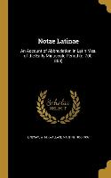 NOTAE LATINAE