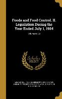 FOODS & FOOD CONTROL II LEGISL