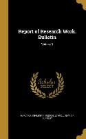 REPORT OF RESEARCH WORK BULLET