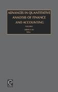 Advances in Quantitative Analysis of Finance and Accounting