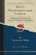 Kant's Handschriftlicher Nachlak, Vol. 1