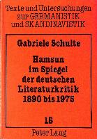 Hamsun im Spiegel der deutschen Literaturkritik,- 1890 bis 1975