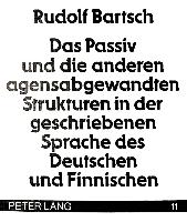 Das Passiv und die anderen agensabgewandten Strukturen in der geschriebenen Sprache des Deutschen und Finnischen