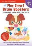 Play Smart Brain Boosters Age 4+: Pre-K Activity Workbook with Stickers for Toddlers Ages 4, 5, 6: Build Focus and Pen-Control Skills: Tracing, Mazes