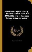 Tables of European History, Literature and Art, From A.D. 200 to 1882, and of American History, Literature and Art