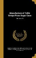 MANUFACTURE OF TABLE SIRUPS FR