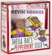 Sheila Rae's Peppermint Stick Board Book and Finger Puppet