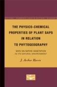 The Physico-Chemical Properties of Plant Saps in Relation to Phytogeography