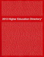 2013 Higher Education Directory