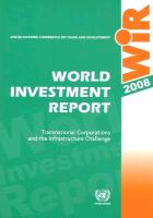World Investment Report 2008: Transnational Corporations and the Infrastructure Challenge (Includes CD-ROM)