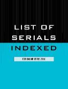 List of Serials Indexed for Online Users 2016