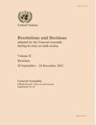 Resolutions and Decisions Adopted by the General Assembly During Its Sixty-Seventh Session: Decisions 18 September - 24 December 2012