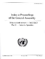 Index to Proceedings of the General Assembly: 2012/2013: Part II - Index to Speeches