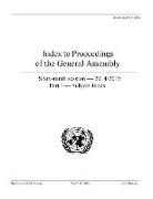 Index to Proceedings of the General Assembly 2014/2015: Part I - Subject Index