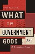 What Is Government Good At?