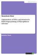 Optimization of DNA concentration in RAPD fingerprinting of Phytophthora infestans