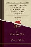Französische Einflüsse auf die Staats-und Rechtsentwicklung Preussens im XIX. Jahrhundert, Vol. 1