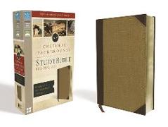 NIV, Cultural Backgrounds Study Bible, Personal Size, Leathersoft, Tan, Red Letter Edition